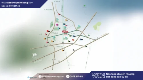 Hệ thống tiện ích xung quanh đa dạng giúp cư dân đáp ứng trọn vẹn nhu cầu mua sắm, giáo dục và chăm sóc sức khỏe, góp phần hoàn thiện chất lượng sống lâu dài tại khu vực.