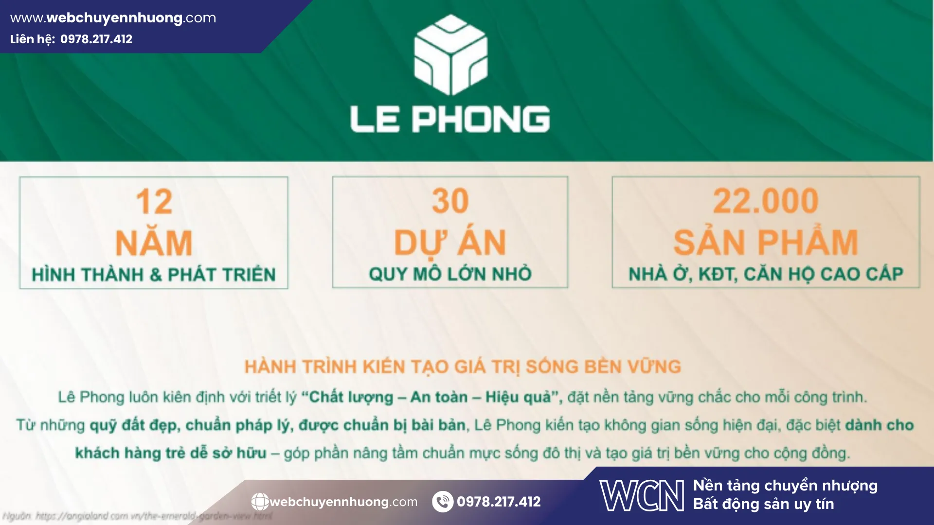 Với uy tín đã được khẳng định qua nhiều dự án tại Bình Dương, Tập đoàn Lê Phong trở thành yếu tố quan trọng giúp người mua thêm tự tin khi cân nhắc có nên mua The Emerald Garden View.