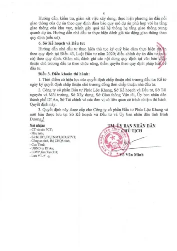 Chấp Thuận Chủ Trương Đầu Tư (Quyết định 2835/QĐ-UBND ngày 01/11/2023) dự án TT Avio