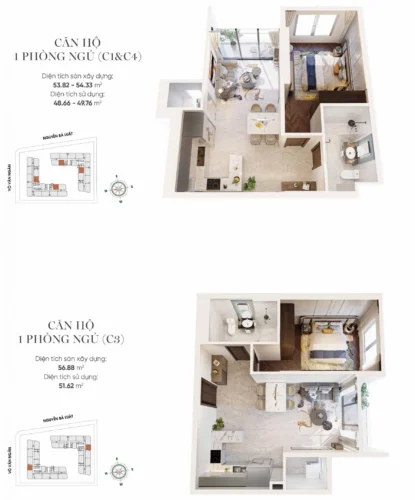 Căn hộ The Emerald Boulevard 1PN là lựa chọn phù hợp cho người độc thân hoặc khách hàng trẻ nhờ không gian gọn gàng, tối ưu diện tích và đảm bảo sự riêng tư trong sinh hoạt hàng ngày.