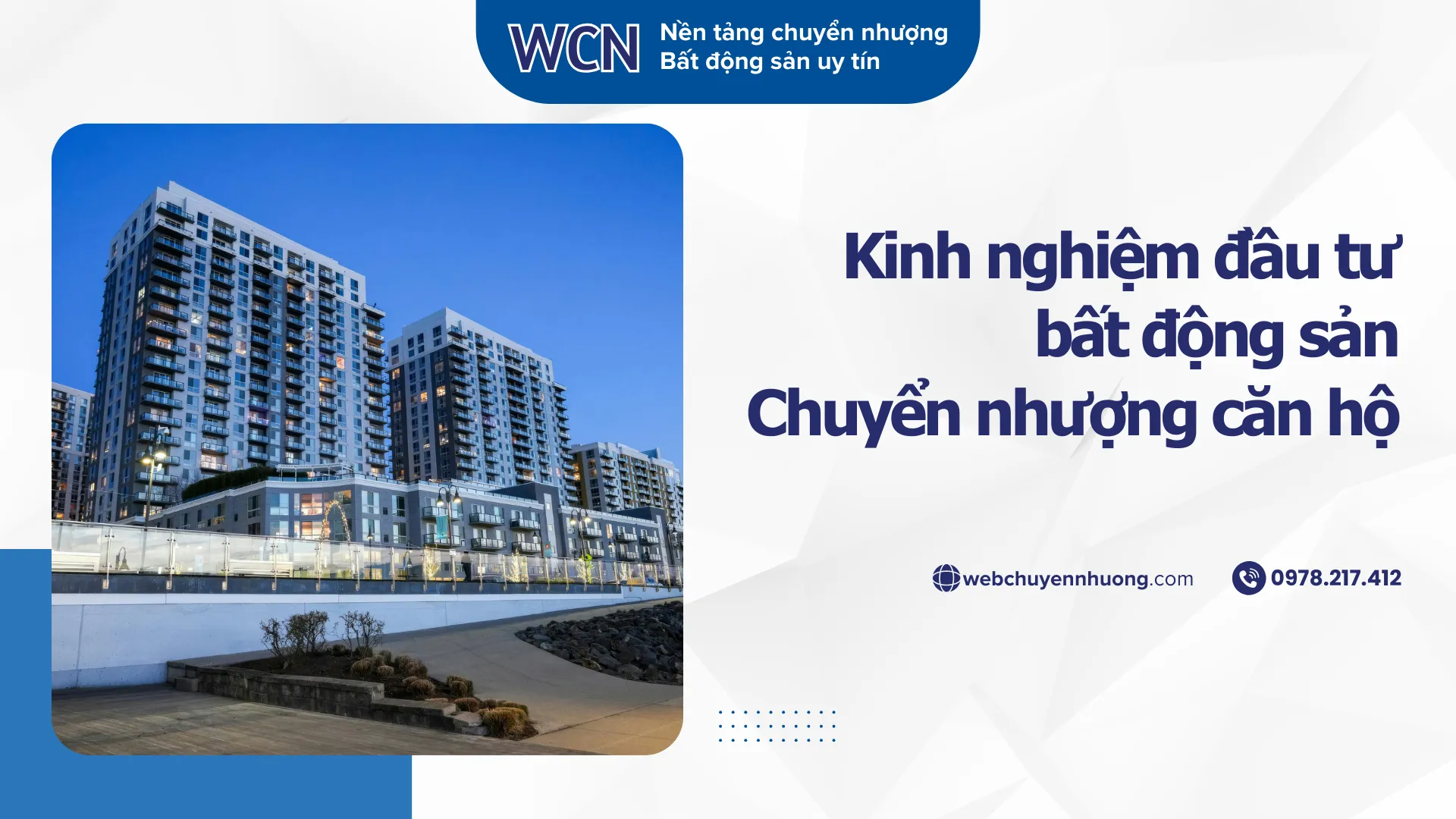 Kinh nghiệm đầu tư bất động sản – Chuyển nhượng căn hộ