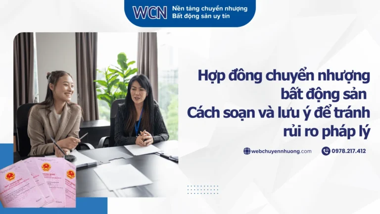 Hợp đồng chuyển nhượng bất động sản – Cách soạn và lưu ý để tránh rủi ro pháp lý