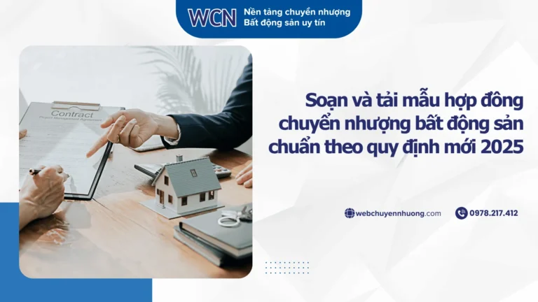 Soạn và tải mẫu hợp đồng chuyển nhượng bất động sản chuẩn theo quy định mới 2025