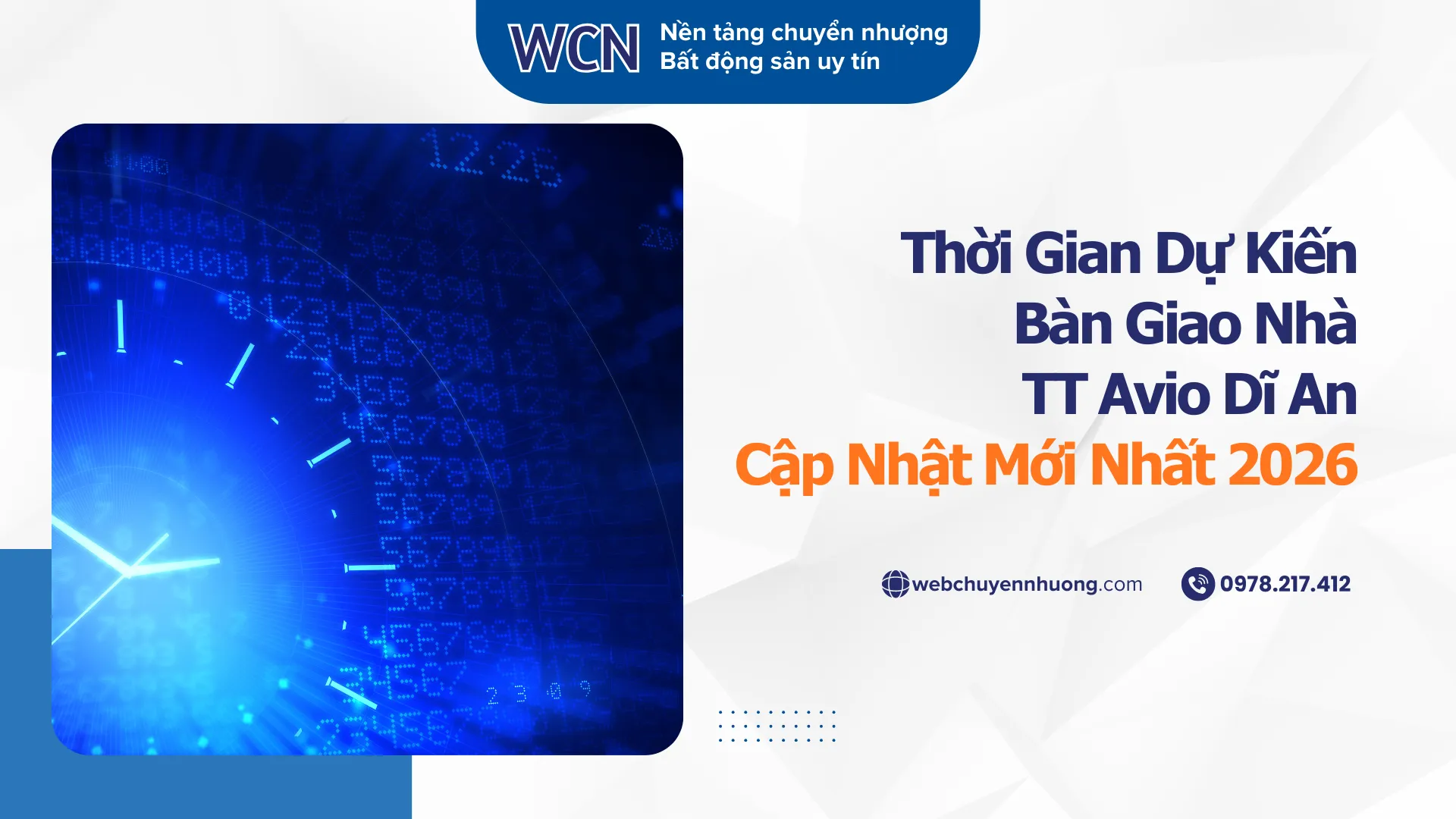 Thời Gian Dự Kiến Bàn Giao Nhà TT Avio Dĩ An | Cập Nhật Mới Nhất 2026