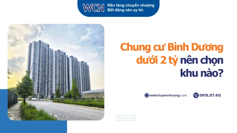 Chung cư Bình Dương dưới 2 tỷ nên chọn khu nào?