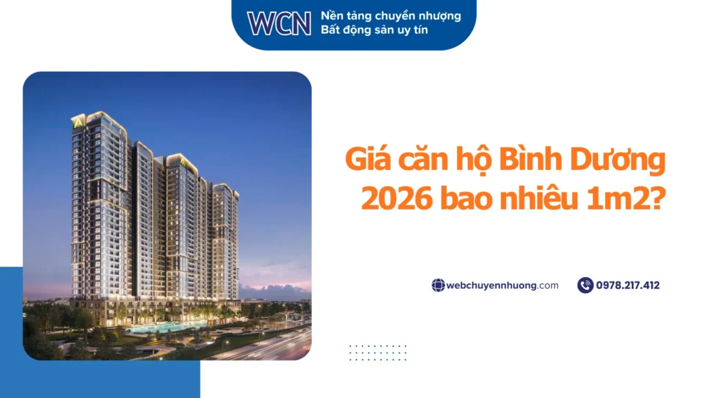 Giá căn hộ Bình Dương 2026 bao nhiêu 1m2?