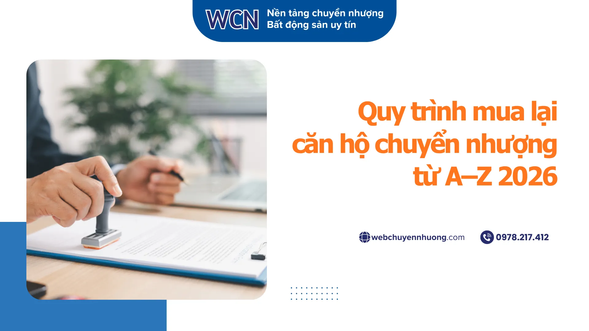 Quy trình mua lại căn hộ chuyển nhượng từ A–Z năm 2026